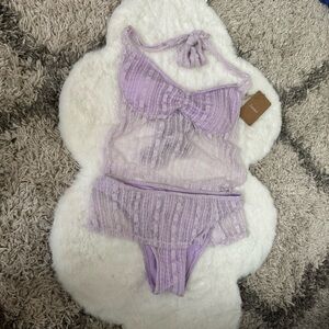 Samiol Chic Sheer Lavender Bikini Set M B10